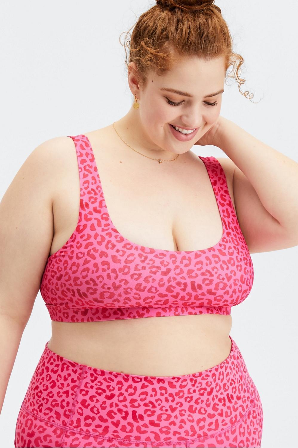 Fabletics Lola Low Impact Sports Bra Womens Leopard Kiss plus Size 4X Product Image