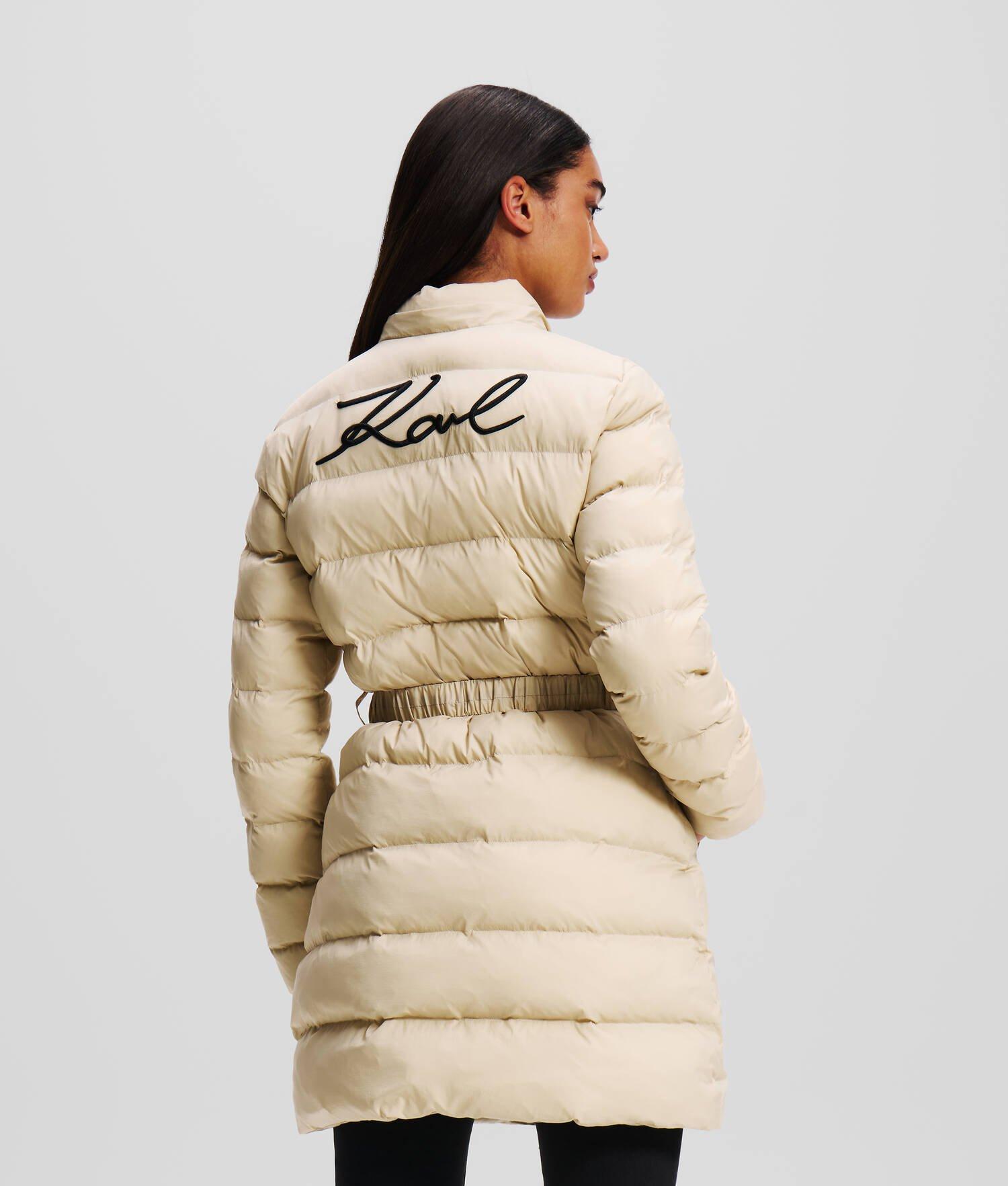 KARL SIGNATURE LONG PUFFER JACKET Product Image