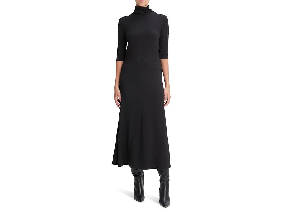 Vince Elbow Sleeve Turtleneck Dress Product Image