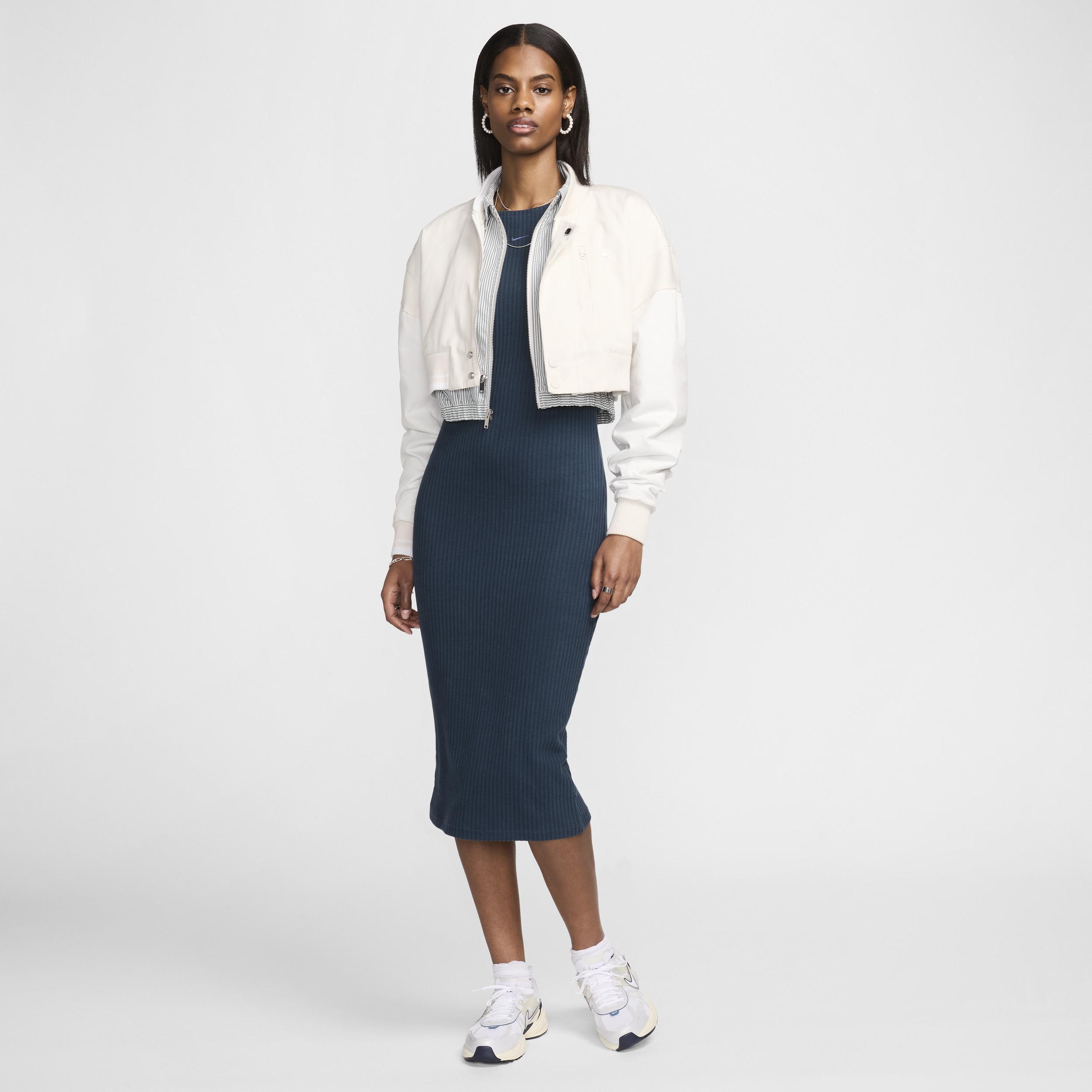 Nike Womens Nike Chill Knit Rib Dress - Womens Armory Navy/Armory Navy Product Image