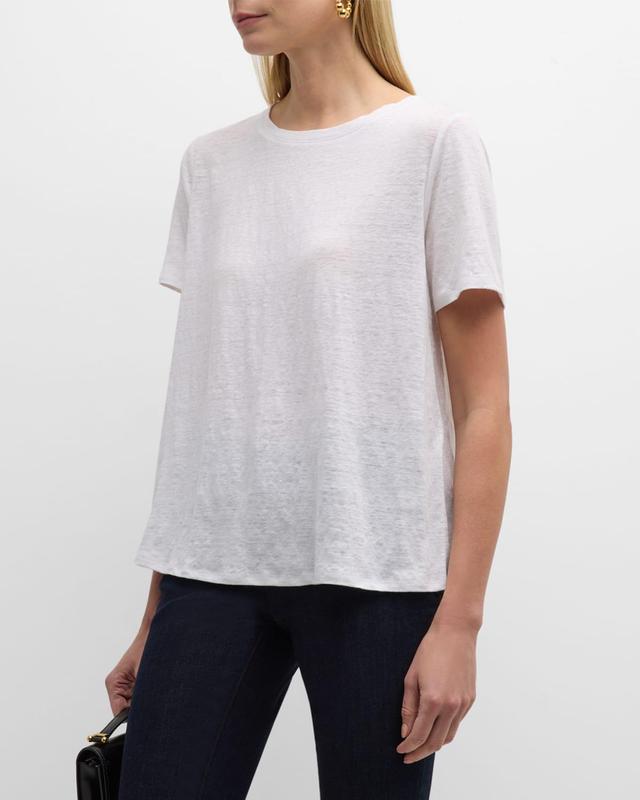 Short-Sleeve Crewneck Organic Linen Jersey Tee Product Image