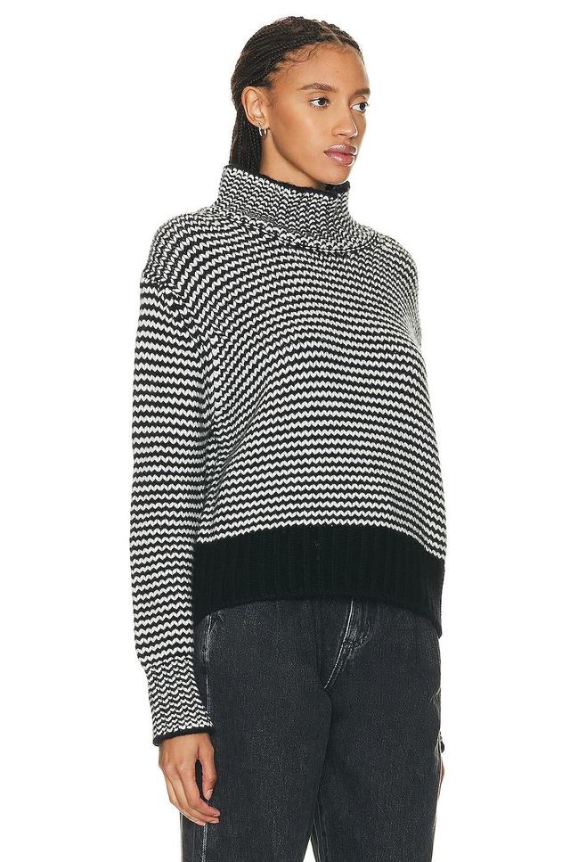 SABLYN Everett Cashmere Sweater in Black Stripe - Black. Size M (also in L). Product Image