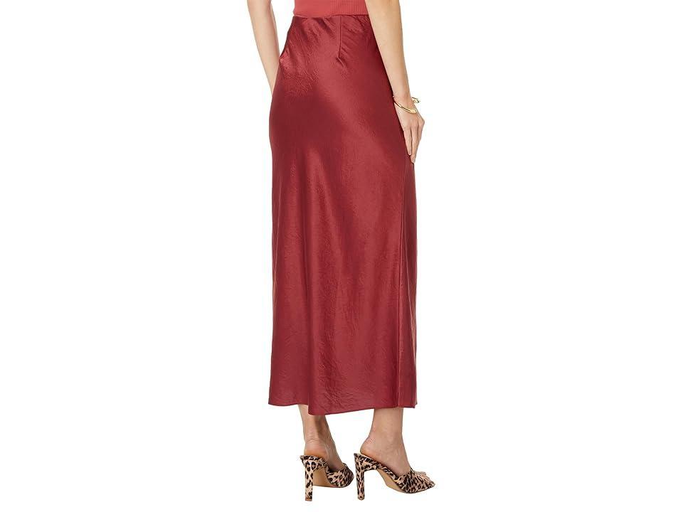 Madewell Solana Maxi - Debs Drapey Satin (Claret) Women's Skirt Product Image