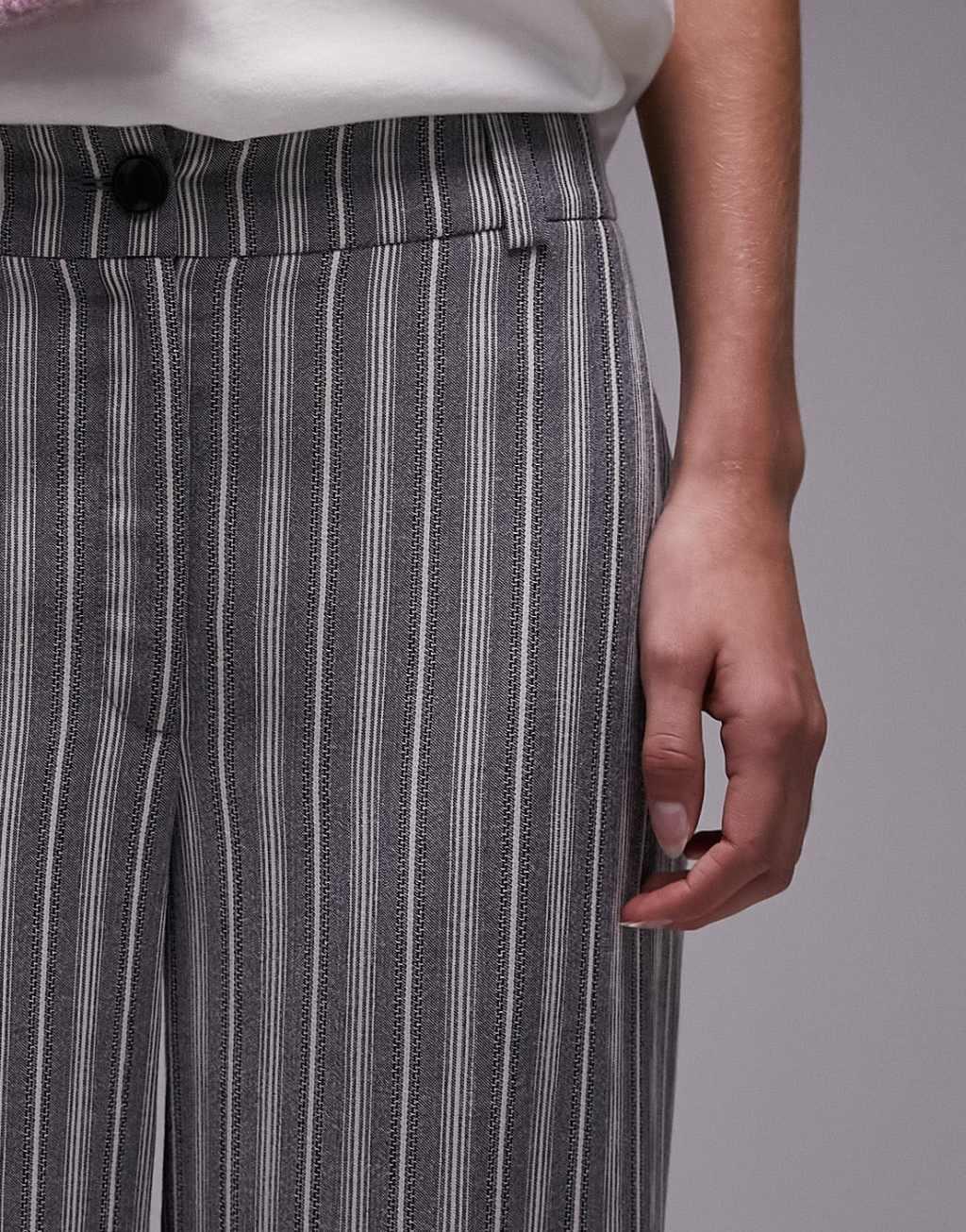 Topshop Tall stripe low slung pants in multi Product Image