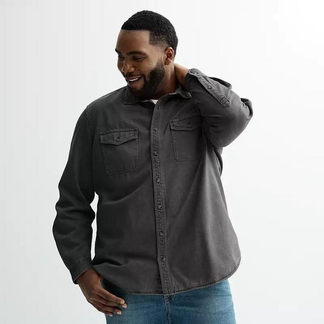 Big & Tall Sonoma Goods For Life Twill Button-Up Shirt, Mens Product Image