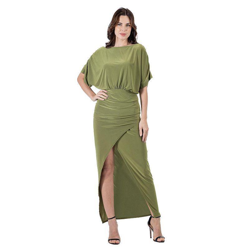 24/7 Comfort Apparel Short Sleeve Maxi Dress Product Image