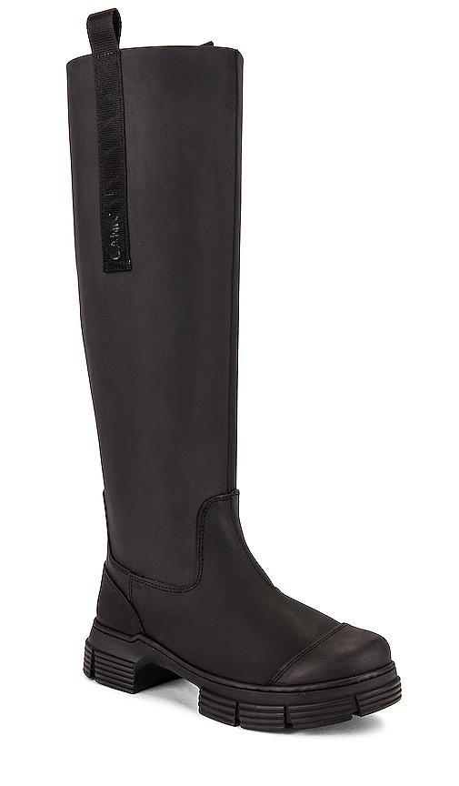 Ganni Country Boot in Black. Size 36. Product Image