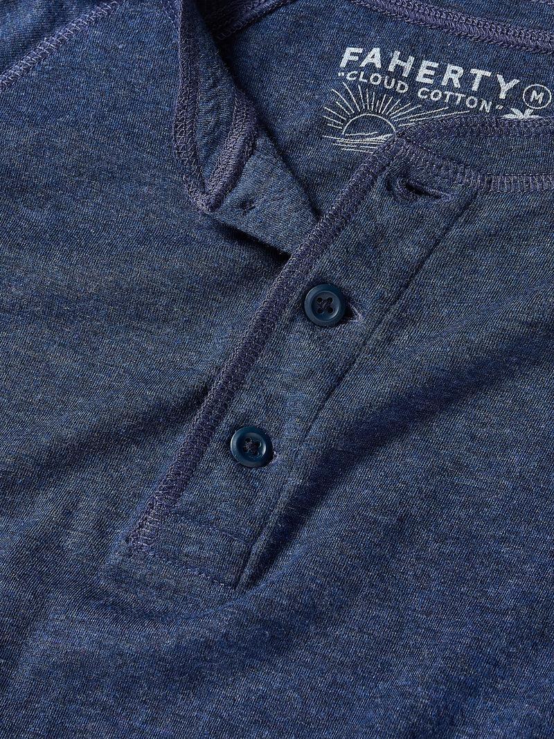 Long-Sleeve Cloud Henley - Baltic Navy Heather Product Image