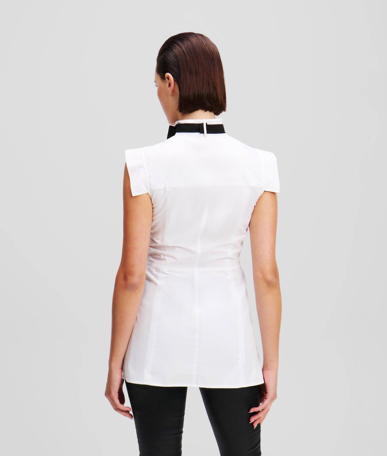 SLEEVELESS BOW TIE BLOUSE Product Image