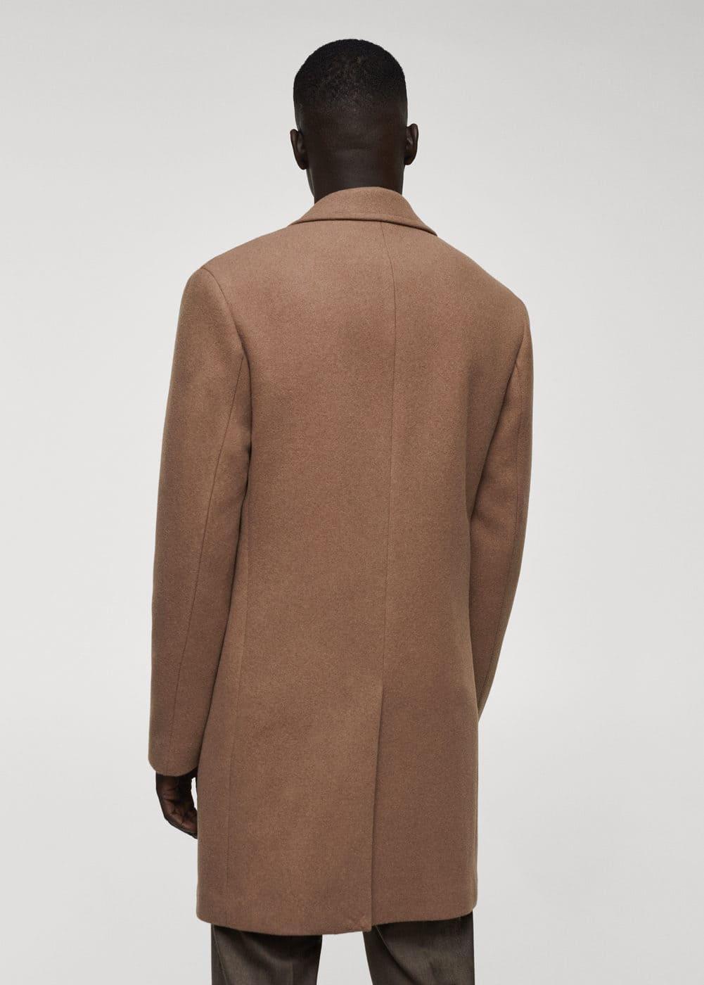 MANGO MAN - Lightweight recycled wool coat medium brownMen Product Image