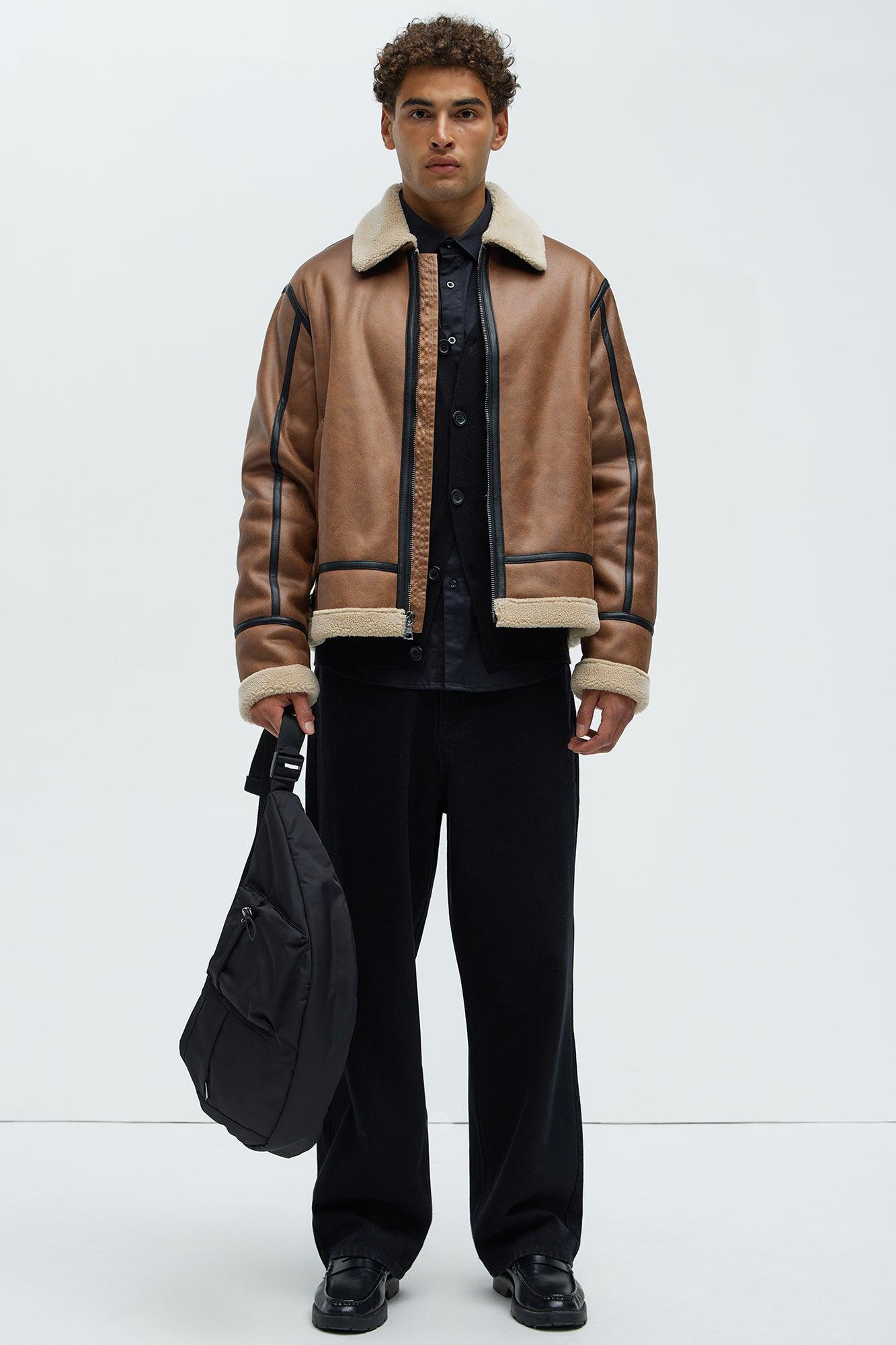 Todd Aviator Jacket - Brown Product Image