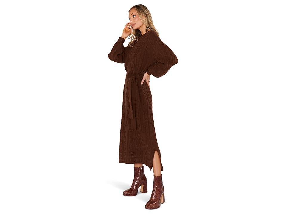 Show Me Your Mumu Barb Sweaterdress (Chocolate Cable Knit) Women's Dress Product Image