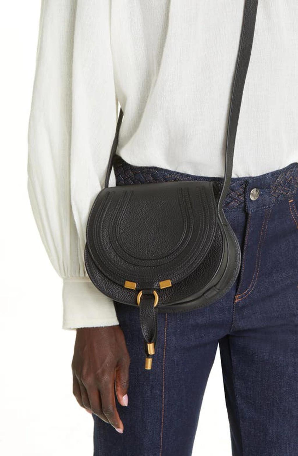 Women's Marcie Small Leather Crossbody Bag In Black Product Image