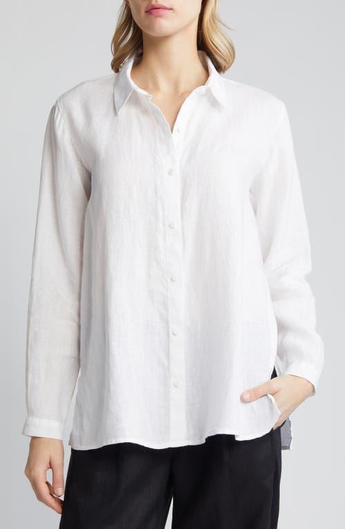 Eileen Fisher Classic Boxy Organic Linen Shirt Product Image