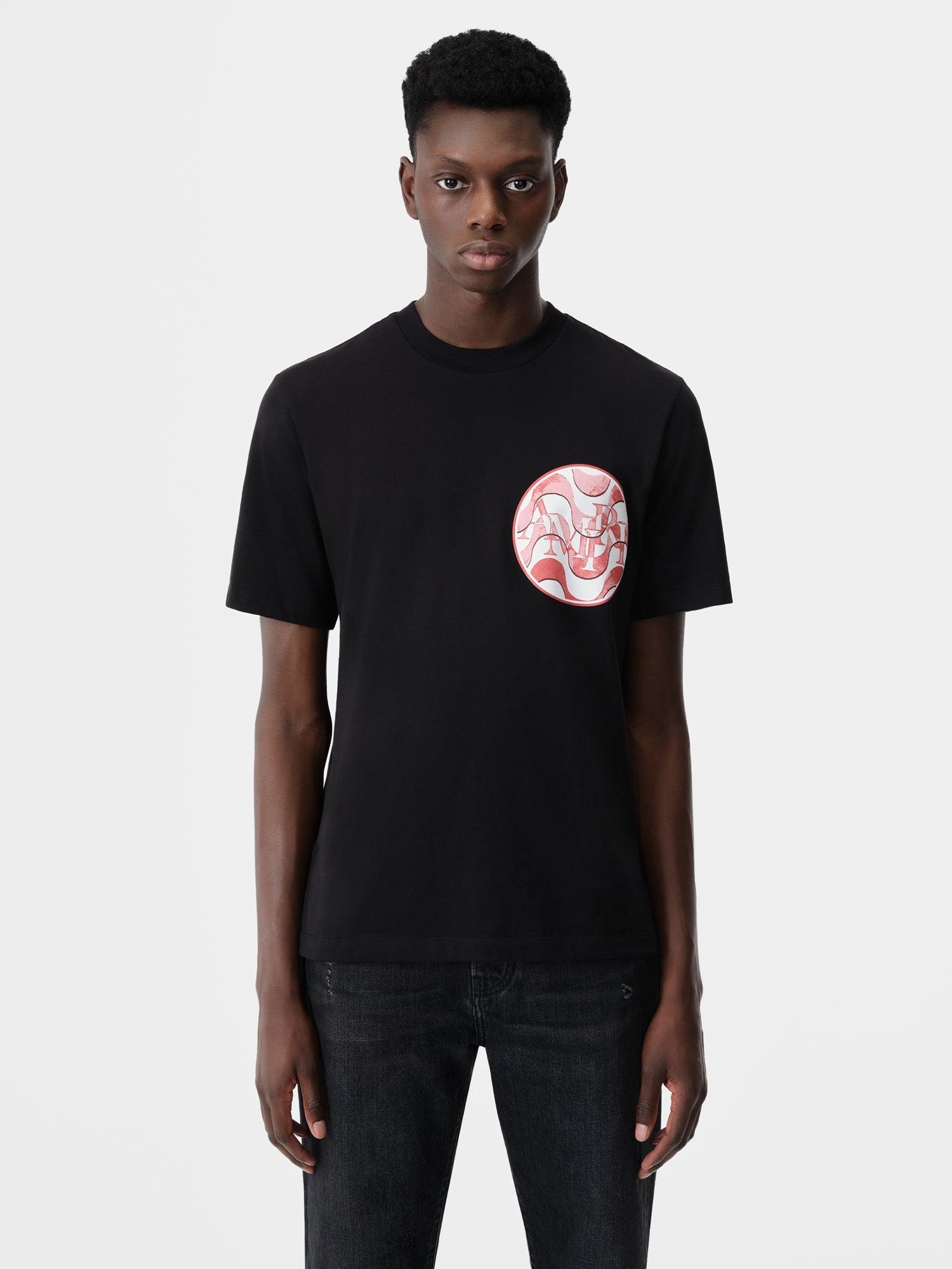 AMIRI STAGGERED WAVE TEE - Black Red Male Product Image