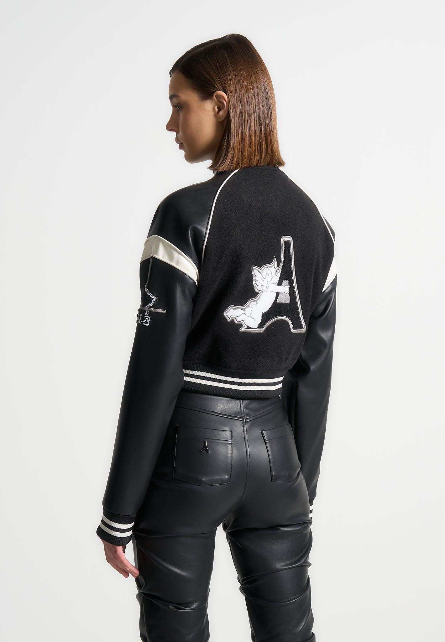 Eiffel Varsity Jacket - Black Female Product Image