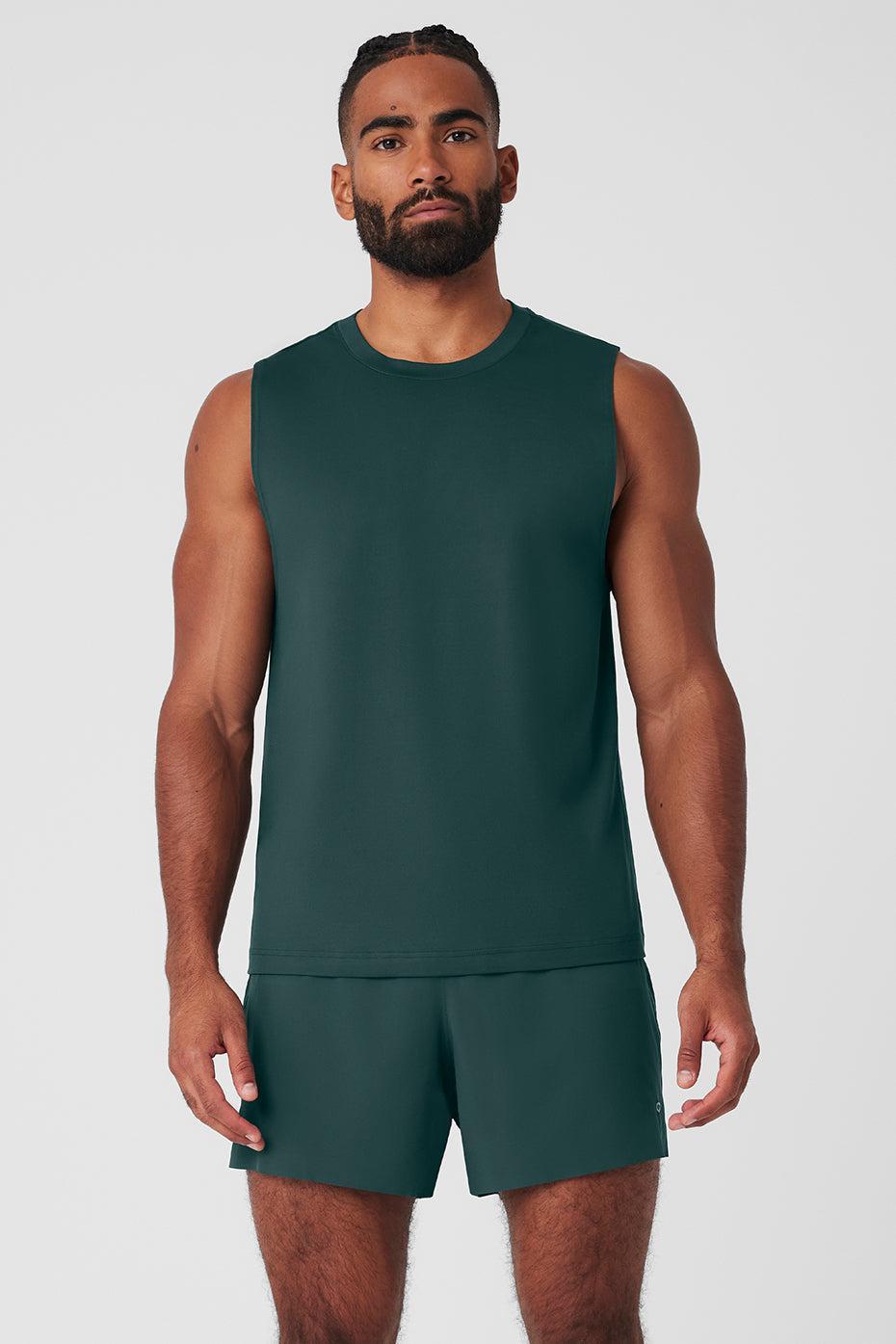 Conquer Muscle Tank - Midnight Green Male Product Image