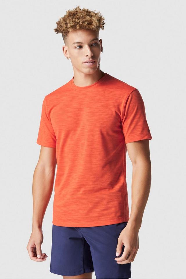 Fabletics Men The Front Row Tee male Bright Lava Size XS Product Image