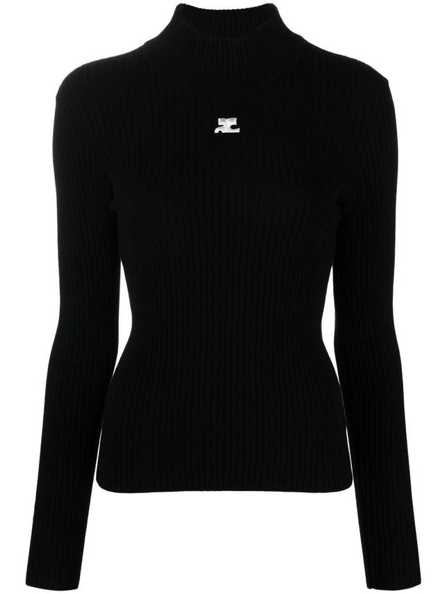 roll neck ribbed jumper Product Image