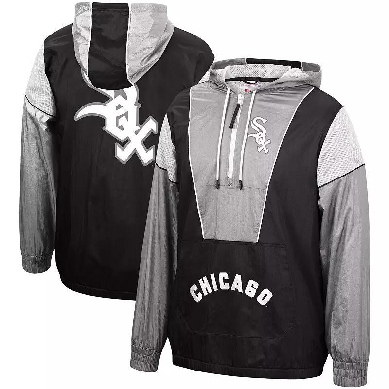 Mens Mitchell & Ness Chicago White Sox Highlight Reel Windbreaker Half-Zip Hoodie Jacket Product Image