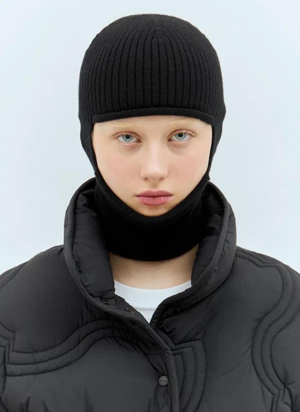 MONCLER Wool And Cashmere Balaclava In Black Product Image