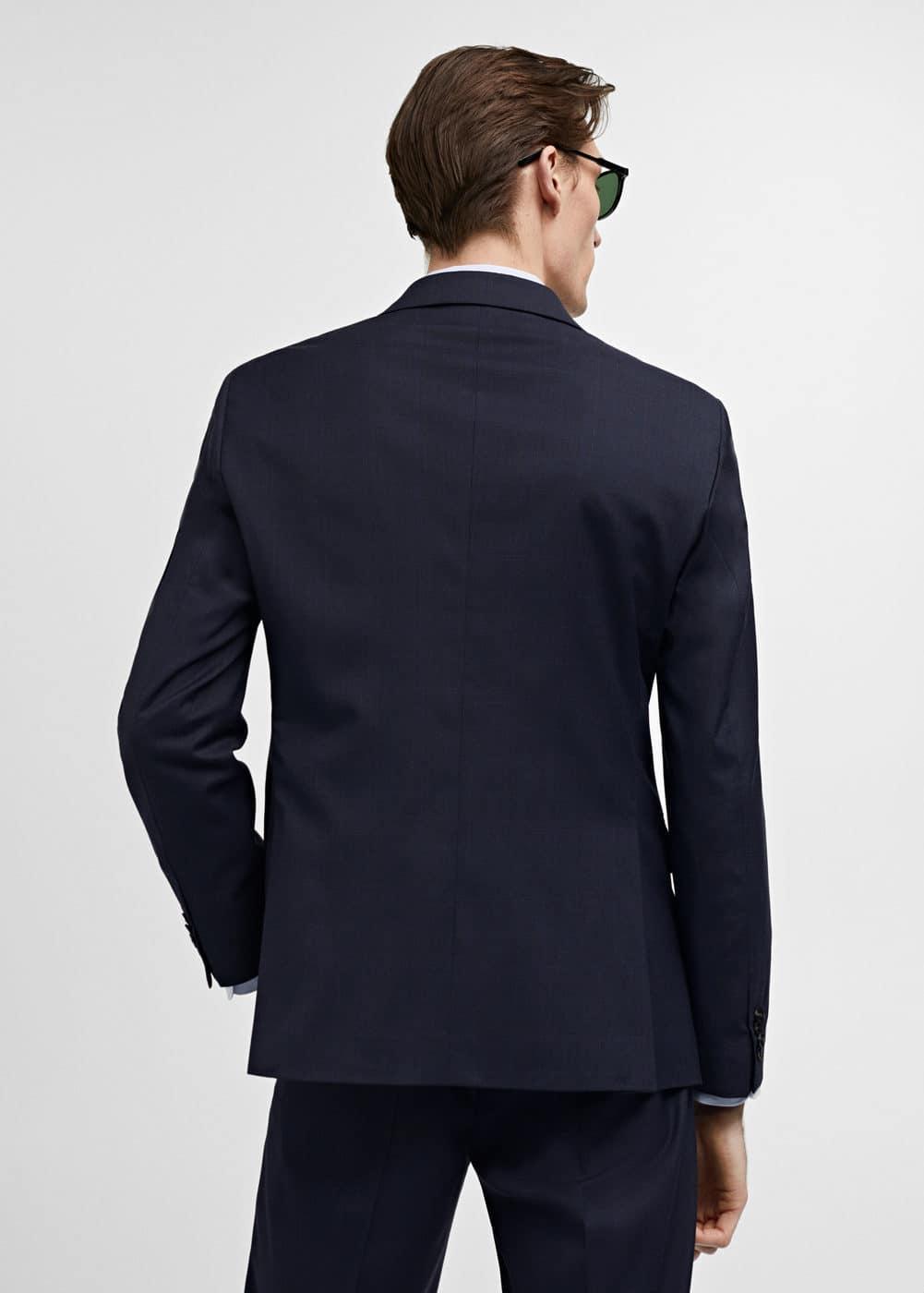 MANGO MAN - Stretch fabric slim-fit suit blazer dark navyMen Product Image