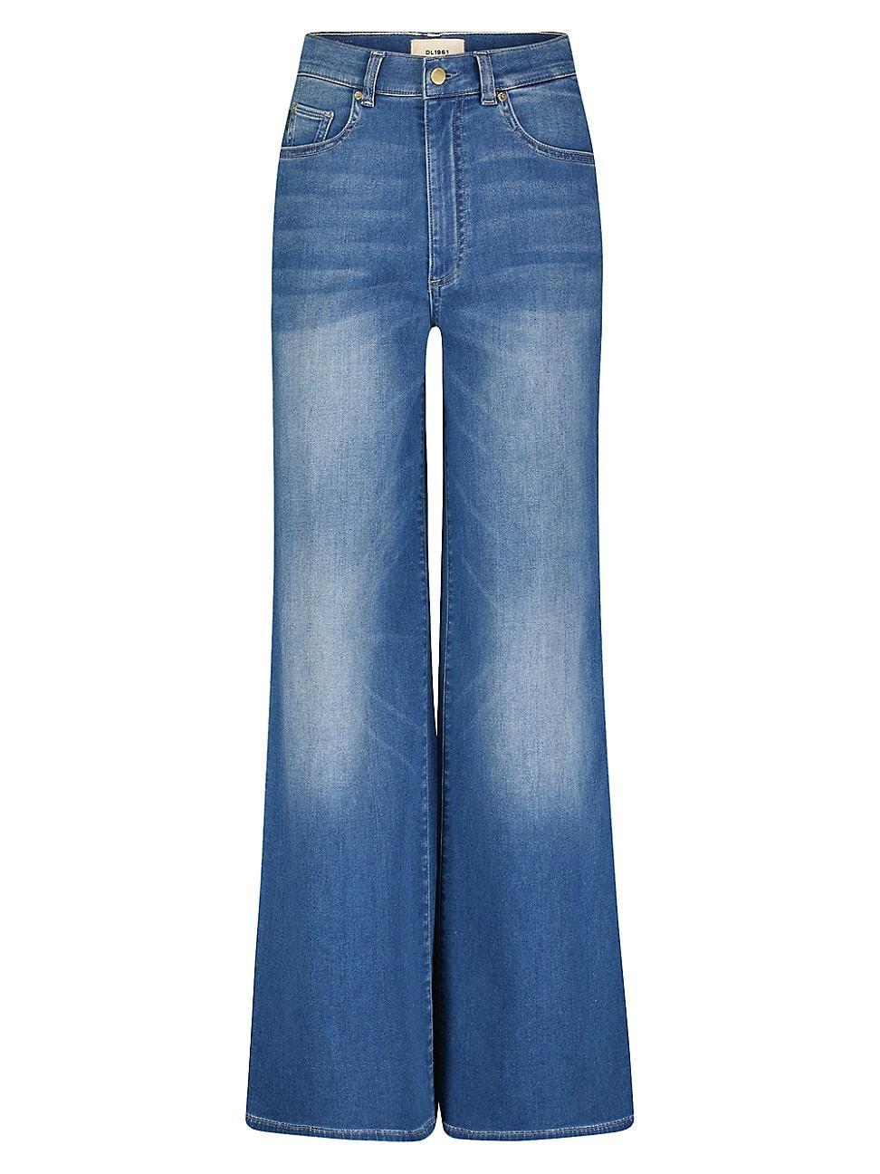 Womens Hepburn Wide Leg High Rise Jeans Product Image