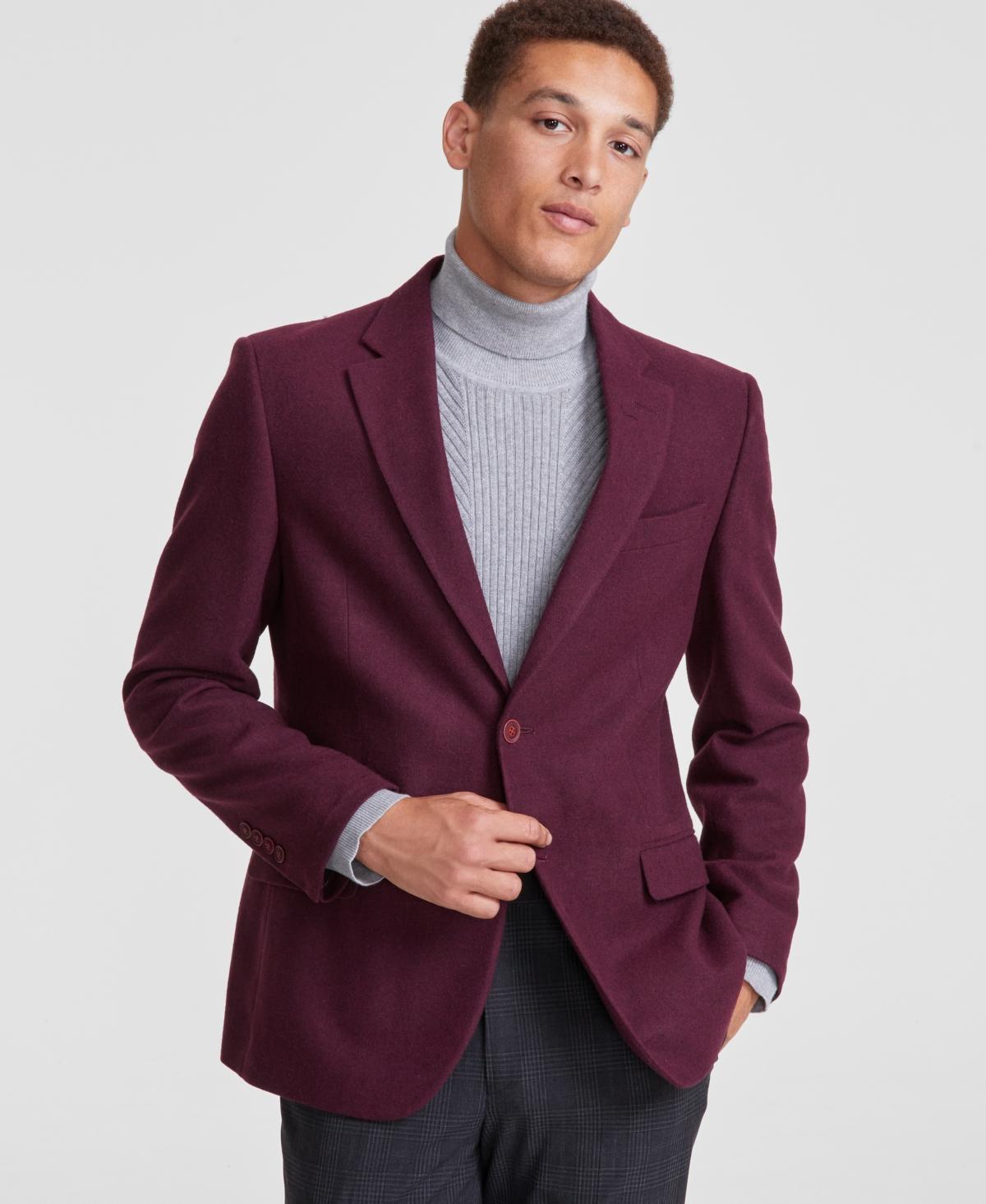 Nautica Mens Modern-Fit Solid Tweed Sport Coat Product Image