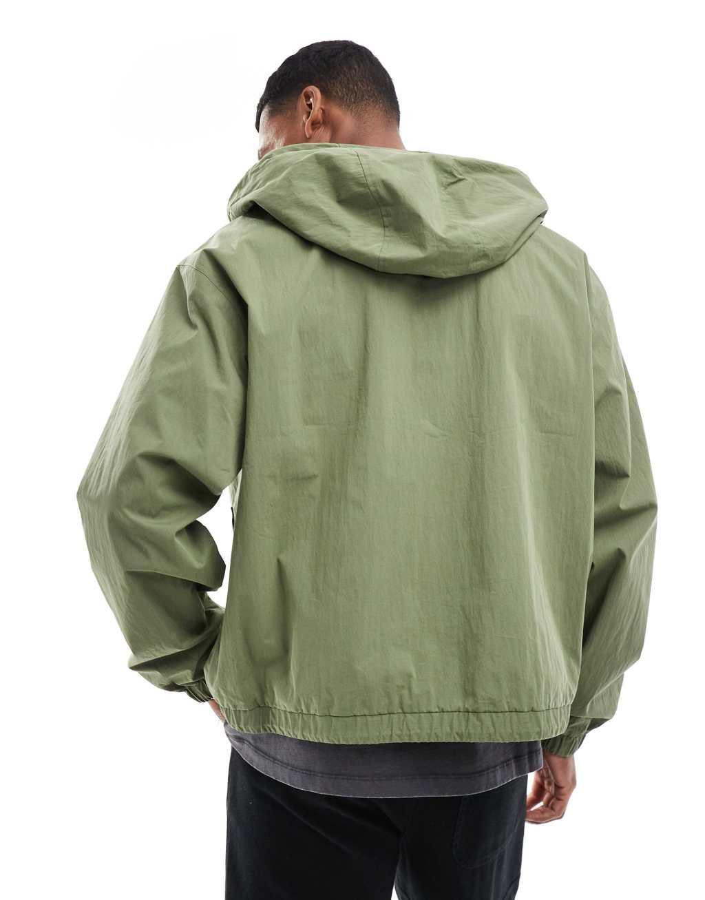 ASOS DESIGN windbreaker jacket in khaki Product Image