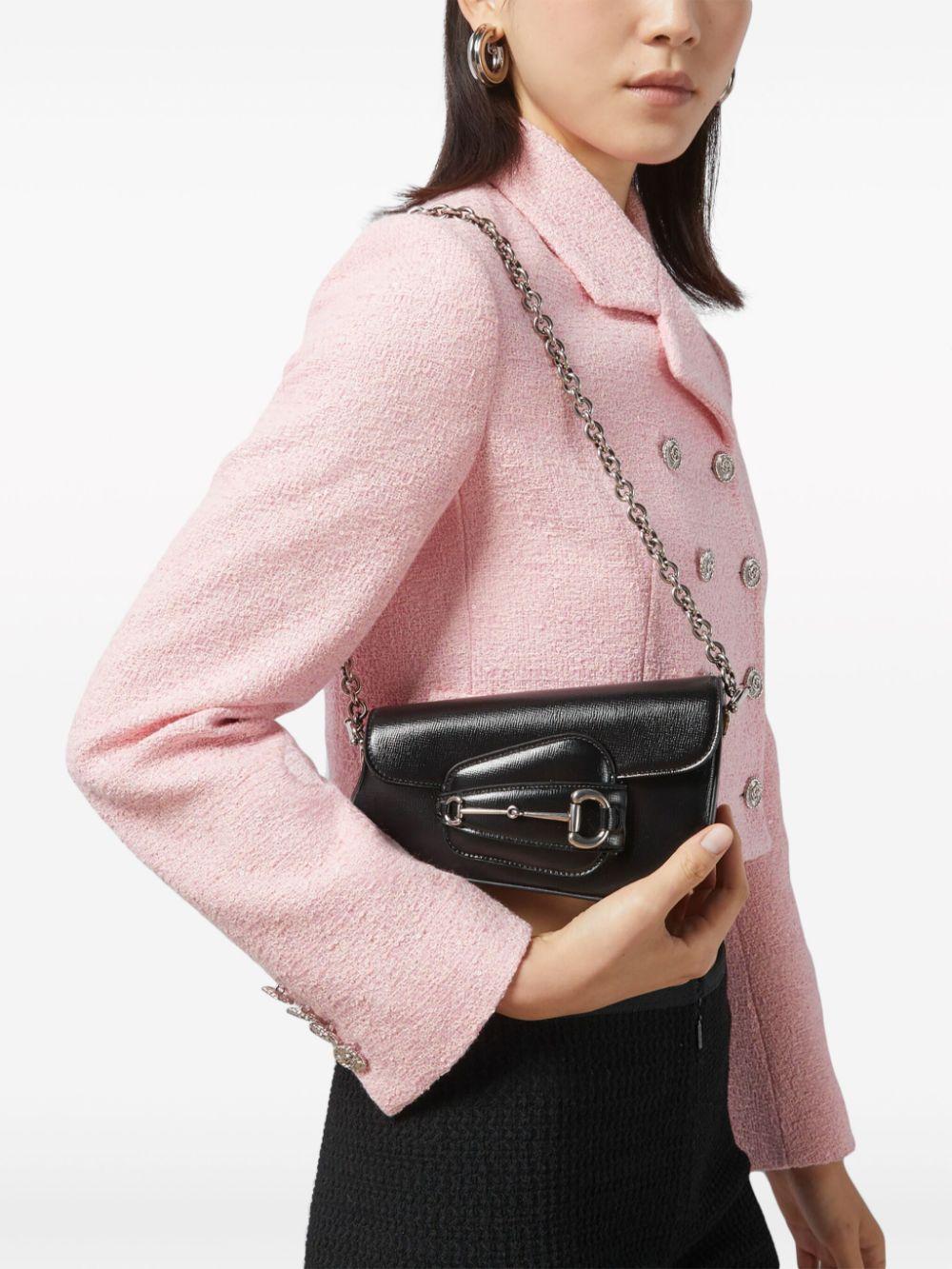 GUCCI Mini Horsebit 1955 Shoulder Bag In Black Product Image