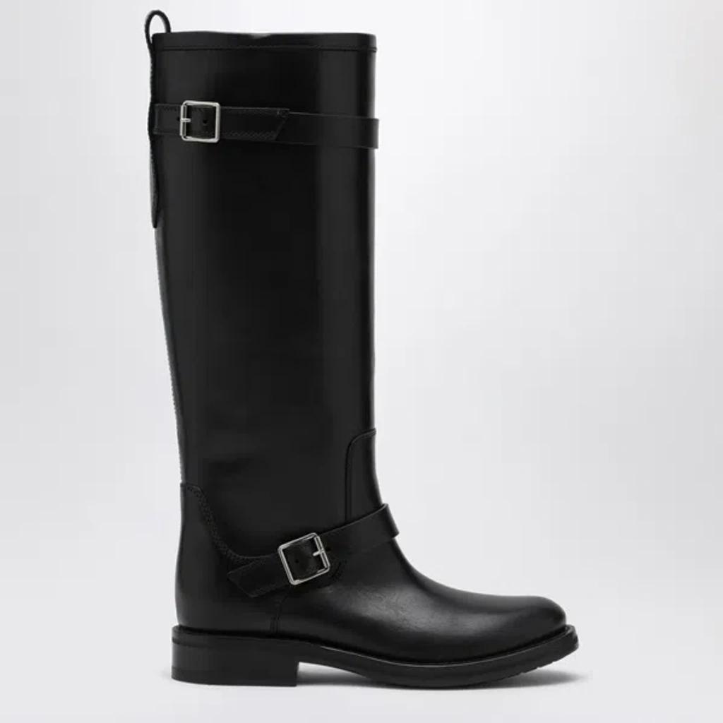 SAINT LAURENT Smooth River Boots In Black Leather product image