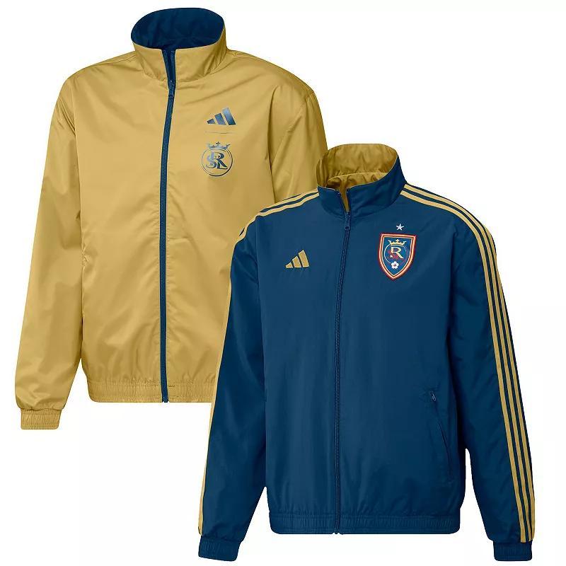 Mens adidas Black/White Minnesota United FC 2023 On-Field Anthem Full-Zip Reversible Team Jacket Product Image