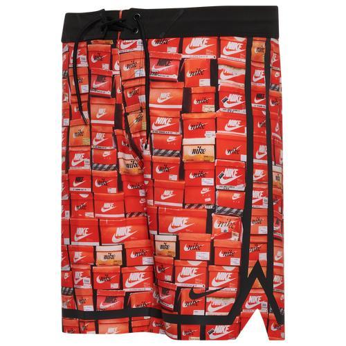 Nike Mens Nike Stacked Fadeaway 9 Boardshorts - Mens Orange/Black Product Image