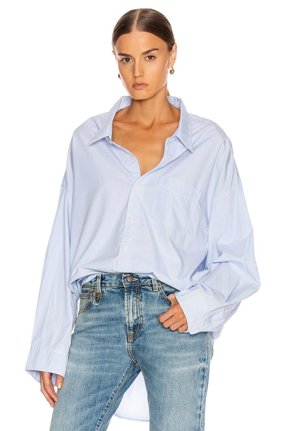 R13 Oversize Oxford Button-Up Shirt Product Image