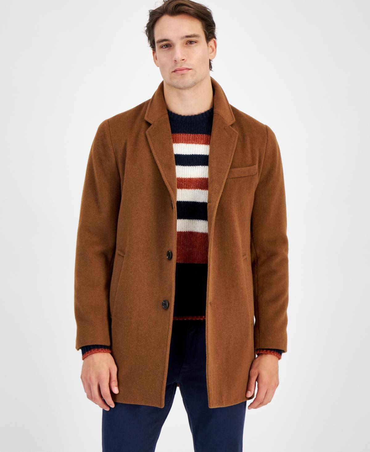 Michael Kors Mens Wool-Blend Car Coat Product Image