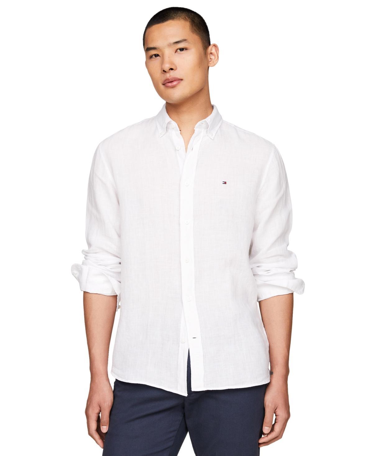 Tommy Hilfiger Mens Pigment-Dyed Button-Down Long Sleeve Shirt Product Image