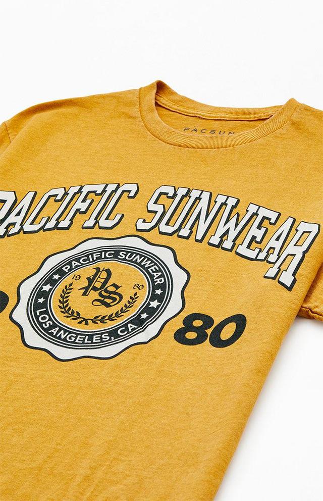 PacSun Mens Pacific Sunwear Arch T-Shirt - Goldarge Product Image