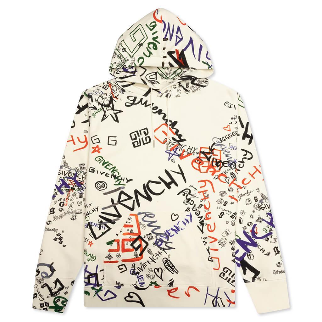 Classic Fit All Over Print Hoodie - Multicolored Male Product Image