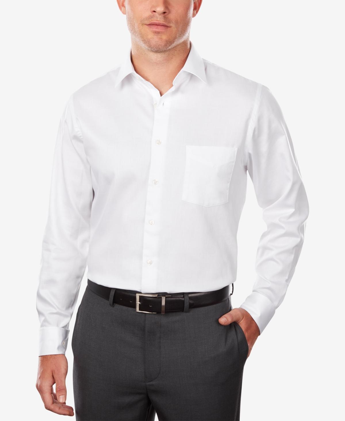 Van Heusen Mens Fitted Stretch Wrinkle Free Sateen Solid Dress Shirt Product Image