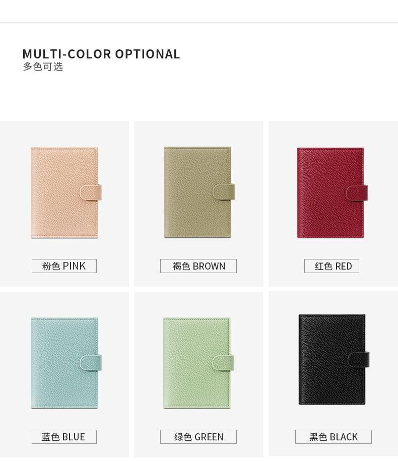 Plain Faux Leather Passport Case Product Image