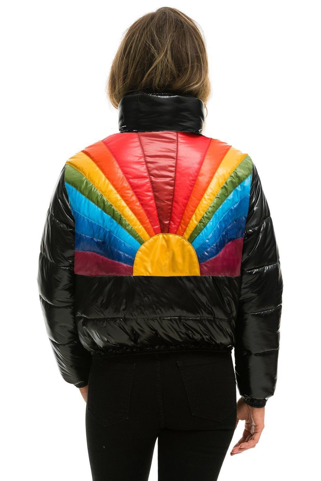 SUNBURST APRES PUFFER JACKET - GLOSSY BLACK Female Product Image