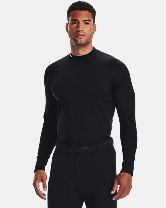 Men's ColdGear® Infrared Long Sleeve Golf Mock Product Image