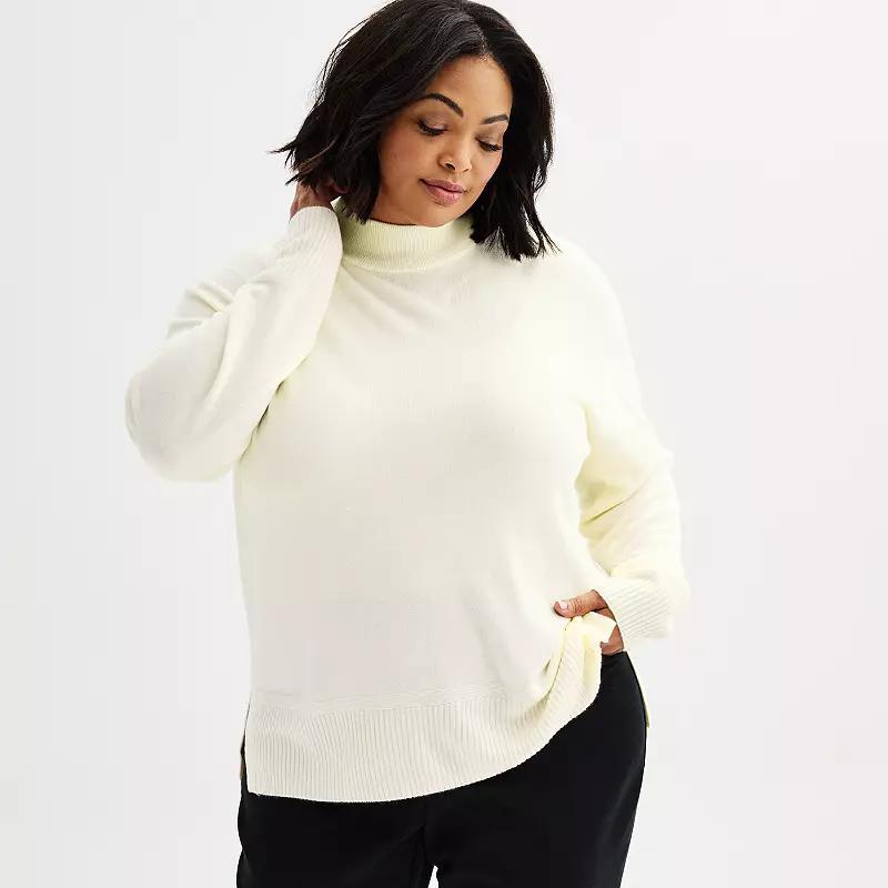 Plus Size Croft & Barrow Mockneck Pullover Sweater, Womens product image