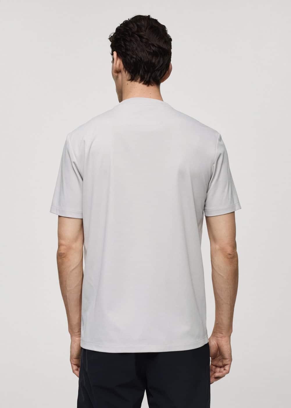 MANGO MAN - Slim fit t-shirt with pocket ice greyMen Product Image