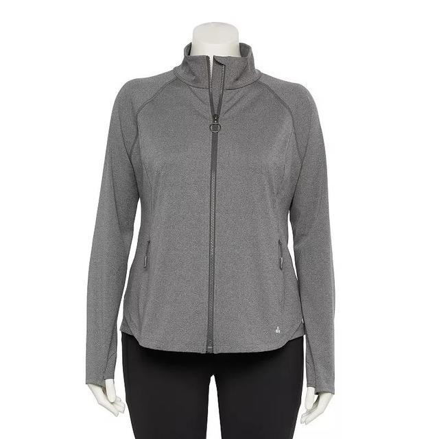 Plus Size Tek Gear Adaptive Ultrastretch Performance Jacket, Womens Grey Product Image