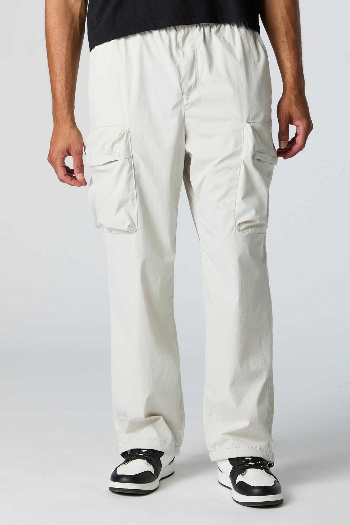 Nylon Zip Pocket Straight Leg Cargo Pant Male Product Image