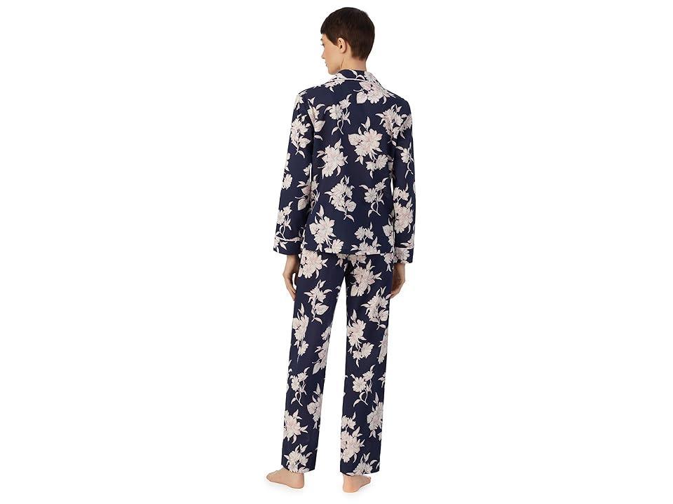 LAUREN Ralph Lauren Long Sleeve Notch Collar PJ Set Floral) Women's Pajama Sets Product Image