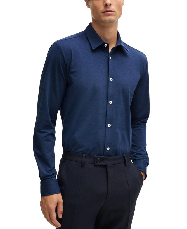 Boss by Hugo Boss Mens Melange Slim-Fit Dress Shirt Product Image