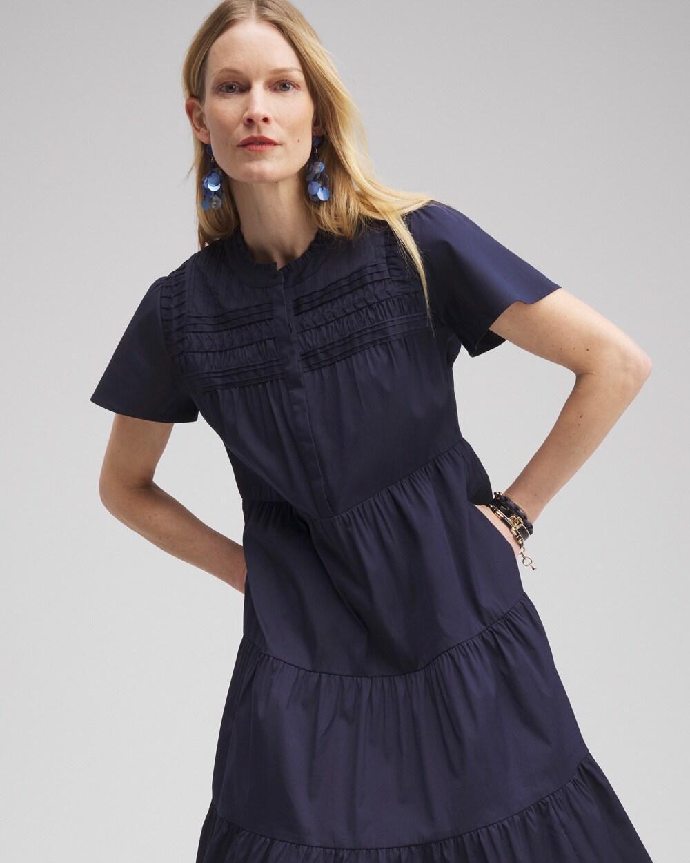 Poplin Pintuck Dress Product Image