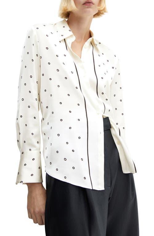 Mango Womens Satin Finish Flowy Shirt Product Image